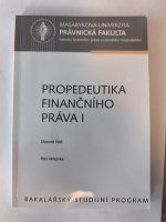 Propedeutika finančního práva: Obecná část : [bakalářský studijní program